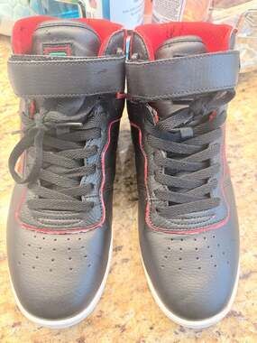 FILA Vulc 13 Mid Top Black Green Red Men's Sneakers